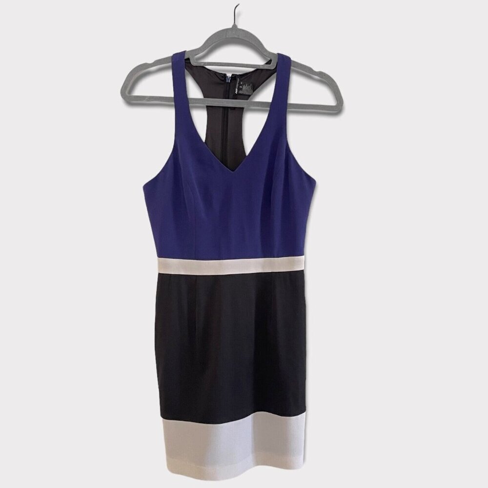 Jay Godfrey Size 2 Tommasino Racerback Colorblock Silk Mini Dress